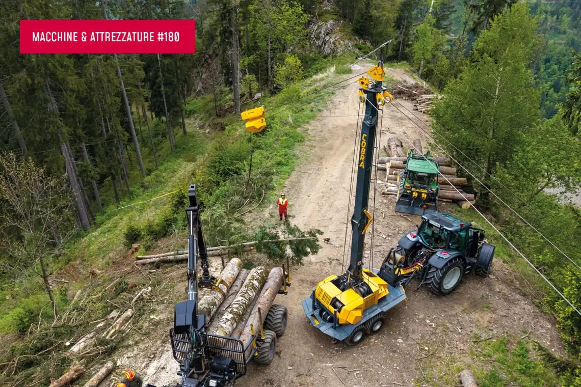 Cobra 600-30U: caratteristiche della nuova gru a cavo trifune di Uniforest